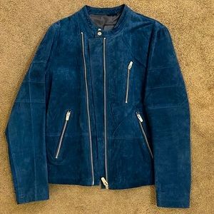 (RARE) Zara Mens Suede Biker Jacket Fits Like Large Slim